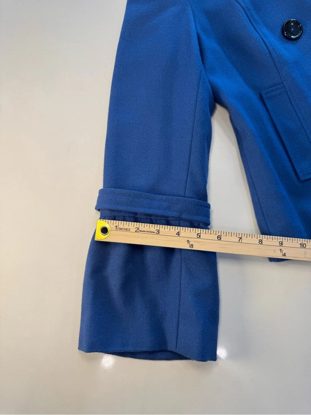 Relativity Blue Double-Breasted Peacoat Jacket - Picture 8 of 10